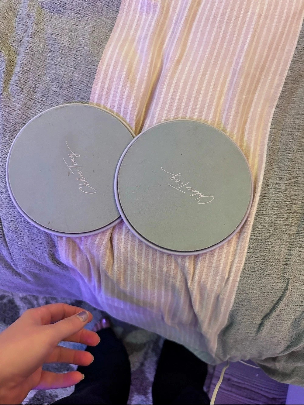 Chloe Ting Dual-Sided Sliding Core Strengthening Discs Gray